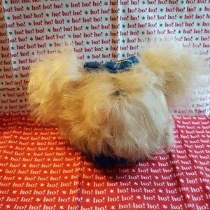 Tartan Teddy Bear Christmas Ornament - Genuine Fur - Fox